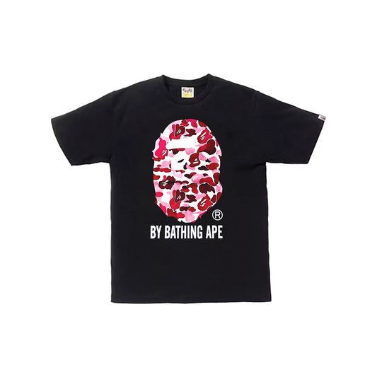 BAPE ABC Camo Big Ape Head Tee Black/Pink (SS21)