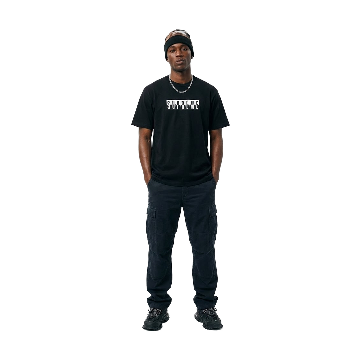 Supreme Split Tee Black (FW25) – STEALPLUG KL Supreme Split Tee Black (FW25) – STEALPLUG KL
