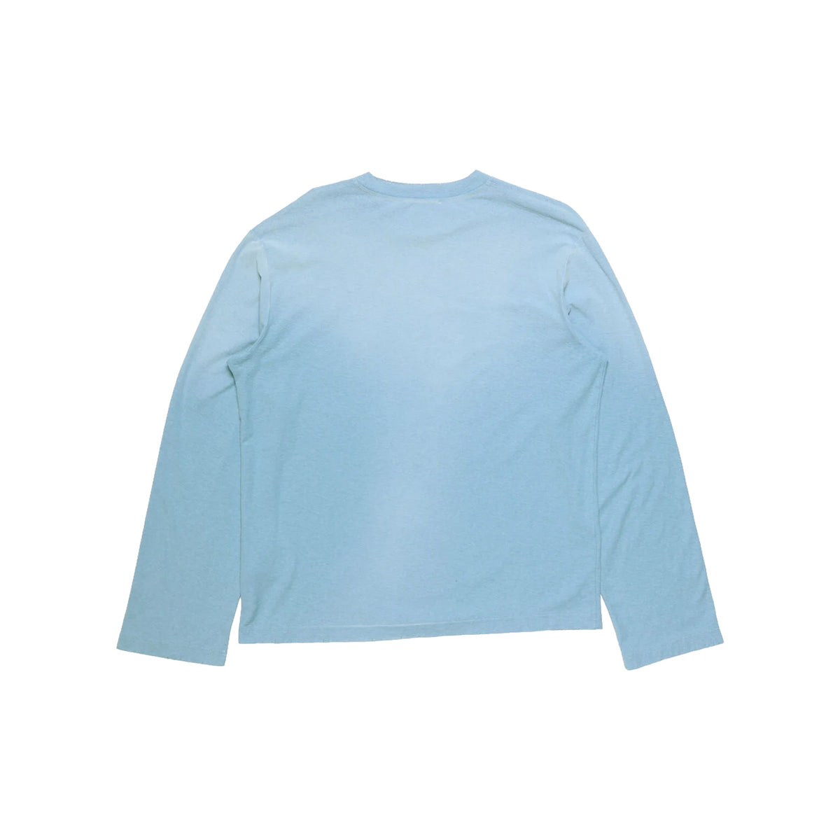 ACNE STUDIOS Sprayed 1996 Logo Long Sleeved Crewneck Tee Cornflower Blue (FW26)