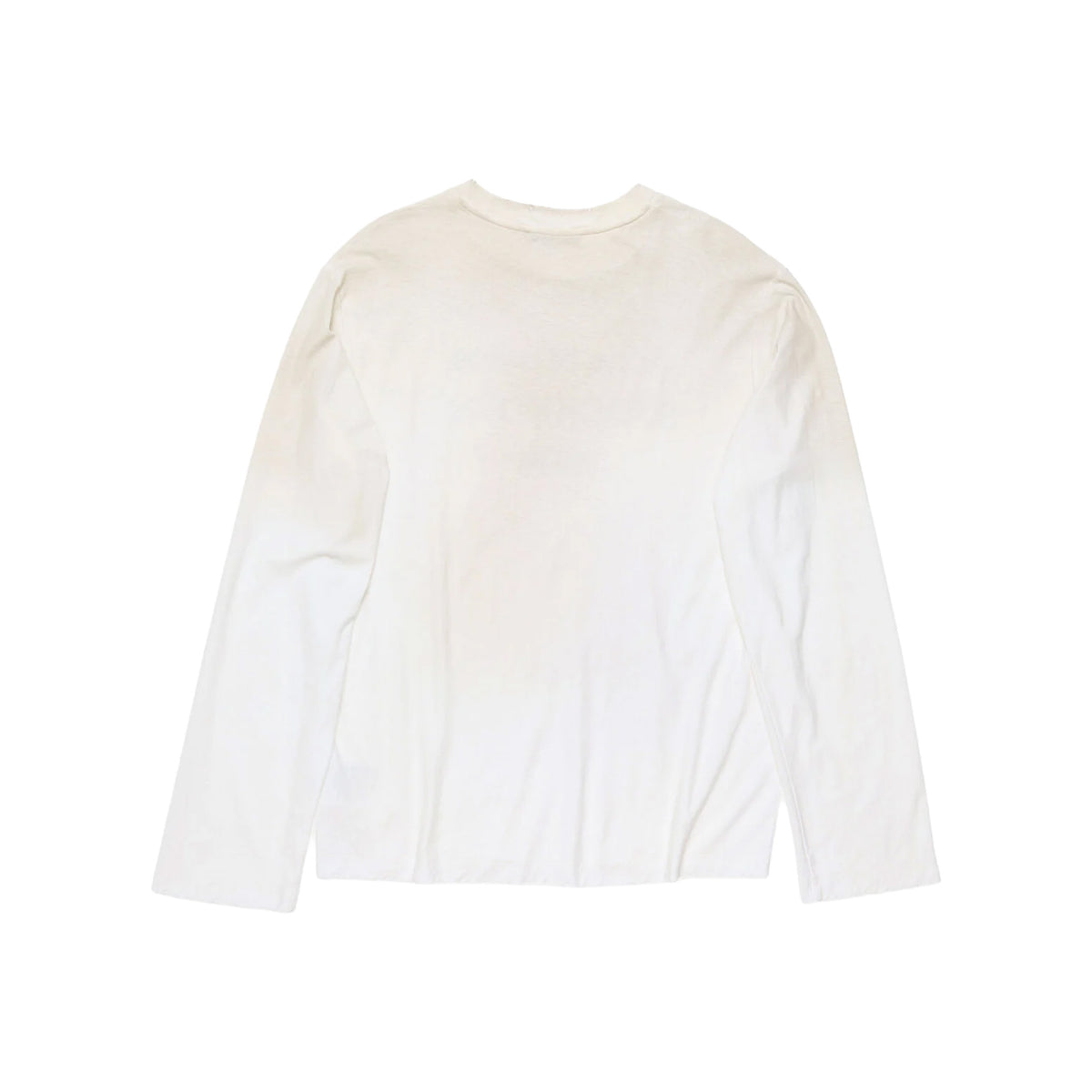ACNE STUDIOS Sprayed 1996 Logo Long Sleeved Crewneck Tee Dusty White (FW26)