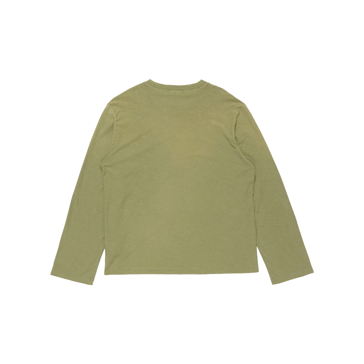 ACNE STUDIOS Sprayed 1996 Logo Long Sleeved Crewneck Tee Olive Green (FW26)
