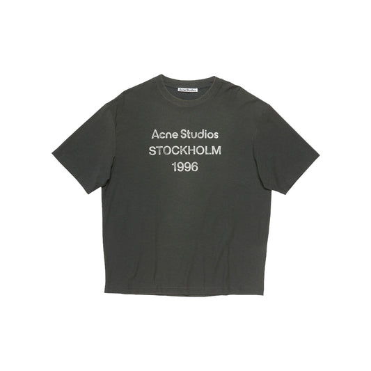 ACNE STUDIOS Sprayed Logo Crewneck Tee Faded Black (FW26)