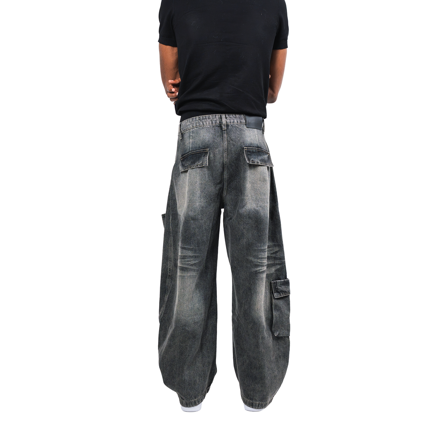 RAW/21 Asymmetry Baggy Denim Jeans Washed Black (SS26)