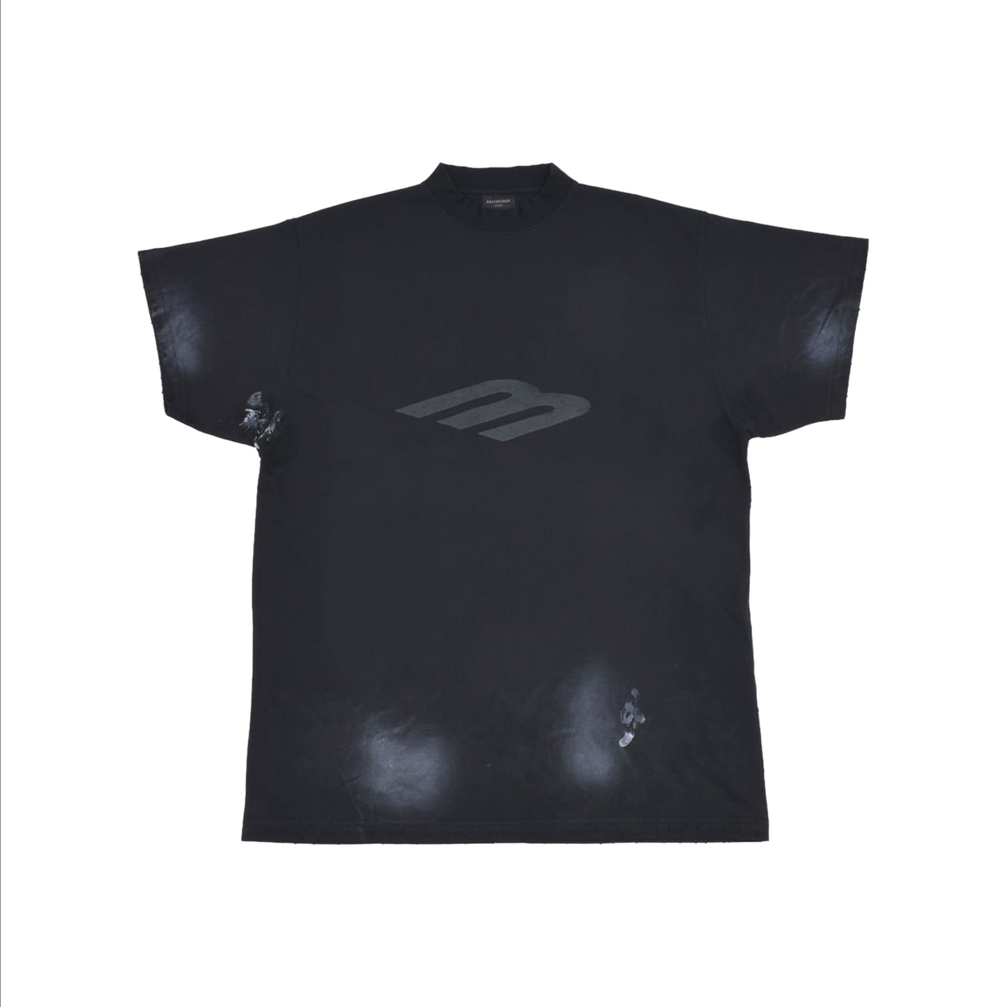 BALENCIAGA 3B Stencil Oversized Tee Washed Black (SS25)