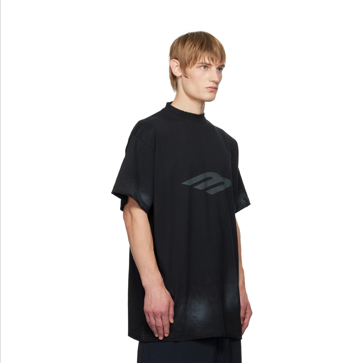 BALENCIAGA 3B Stencil Oversized Tee Washed Black (SS25)
