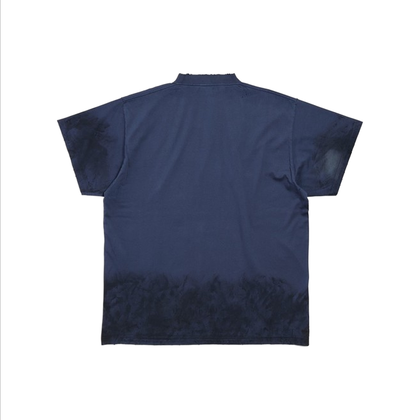 BALENCIAGA 3B Stencil Oversized Tee Washed Navy (SS25)