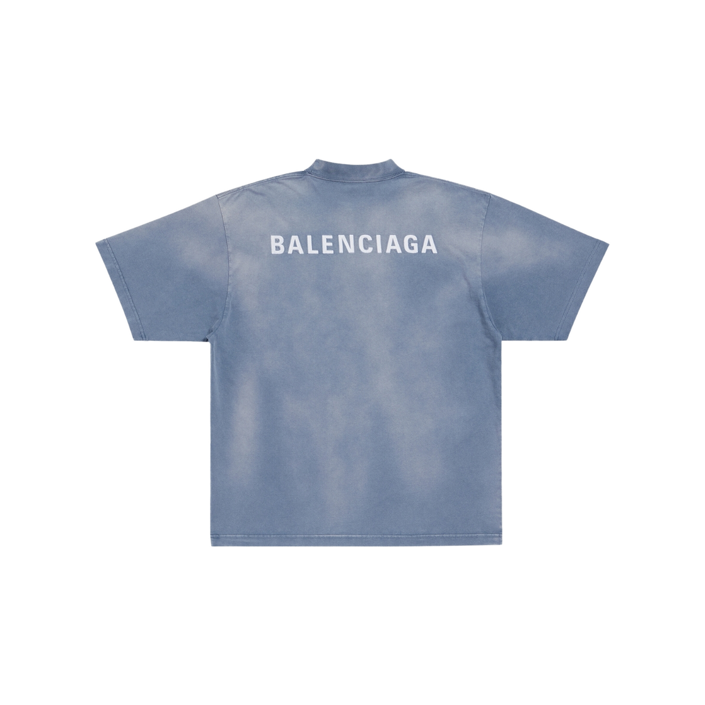 BALENCIAGA Back Medium Fit Vintage Blue Tee (FW23)