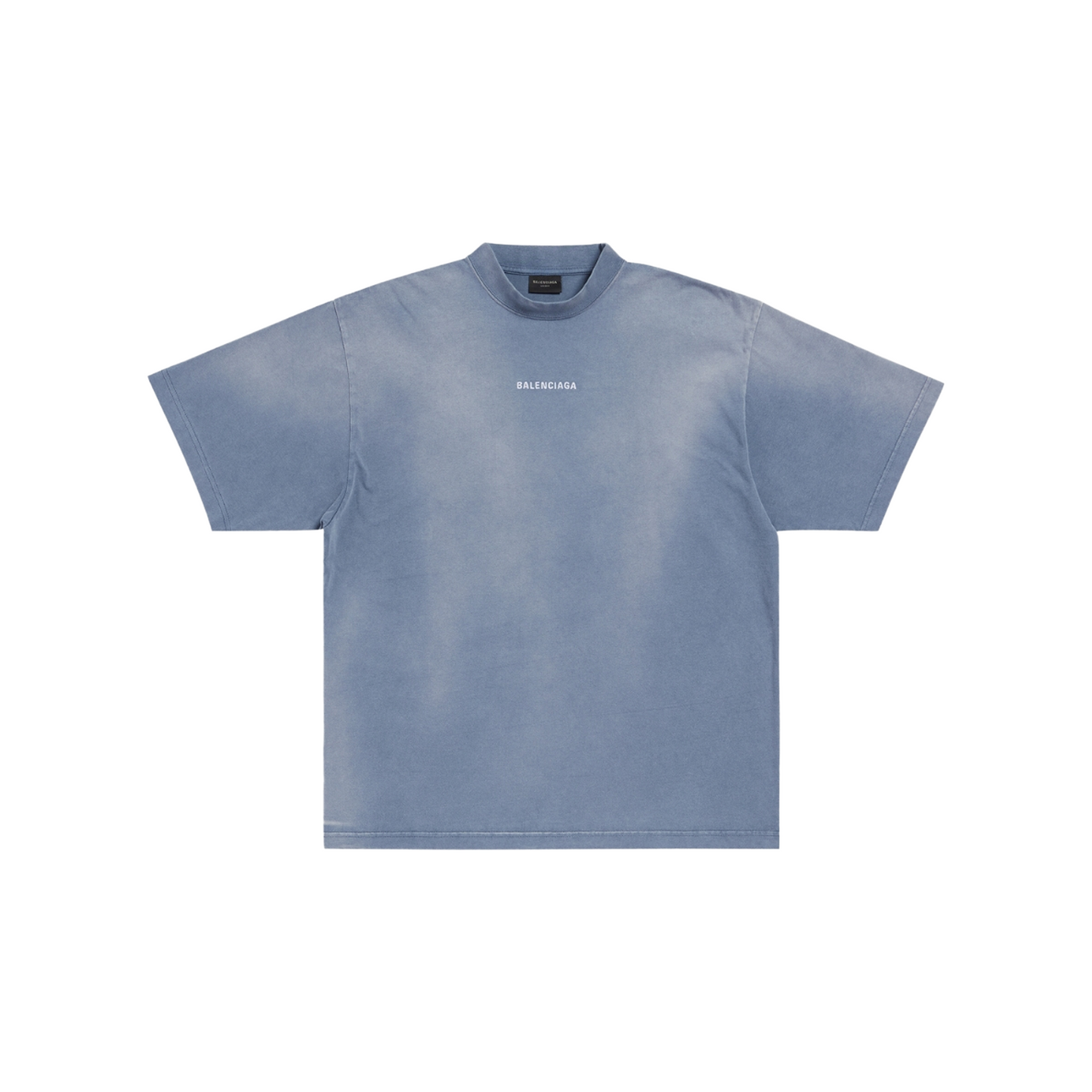 BALENCIAGA Back Medium Fit Vintage Blue Tee (FW23)