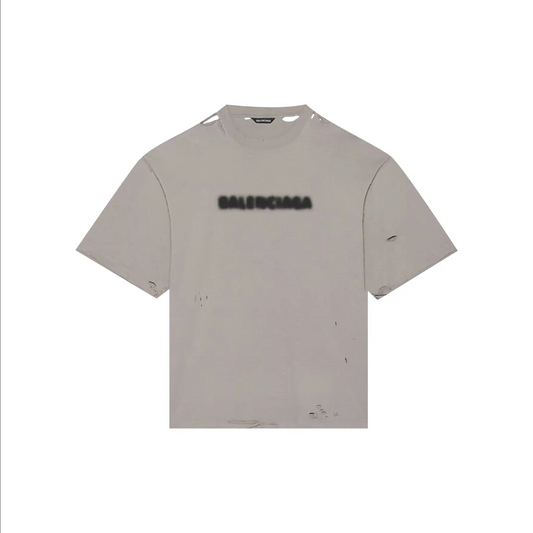 BALENCIAGA Blurry Wide Fit Tee Steel Grey/Black (FW21)