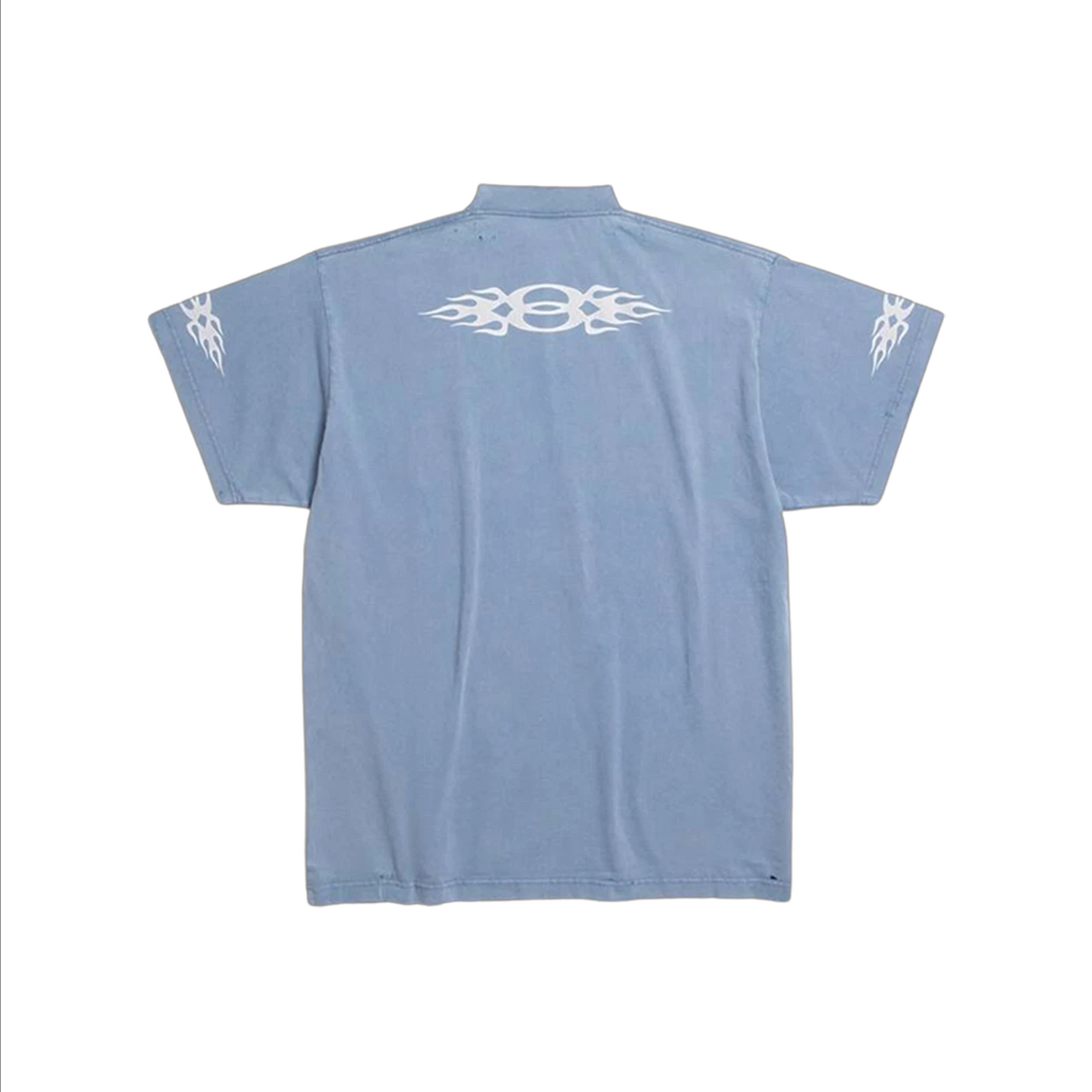 BALENCIAGA Burning Unity Oversized Tee Blue (SS25)