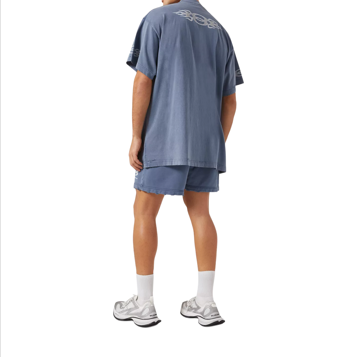 BALENCIAGA Burning Unity Oversized Tee Blue (SS25)