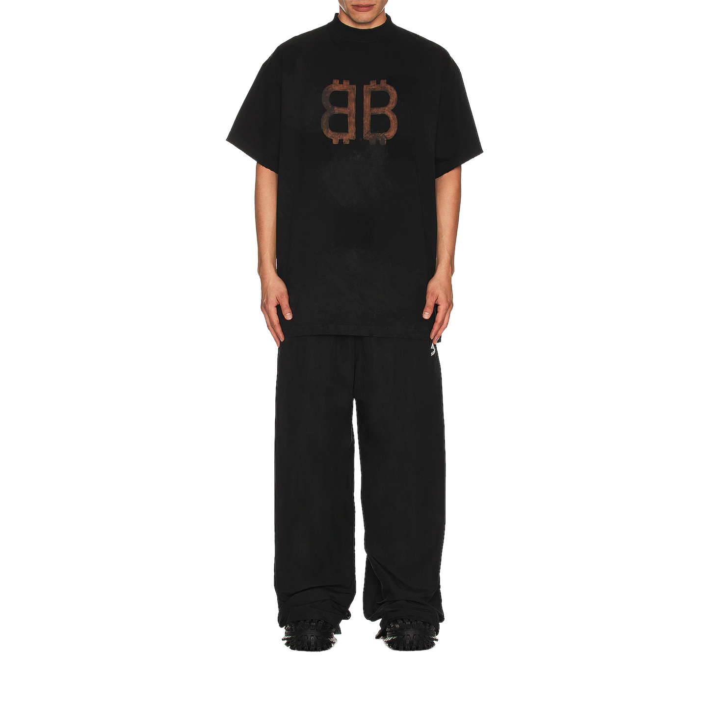 BALENCIAGA Crypto Oversized Tee Washed Black (FW23)