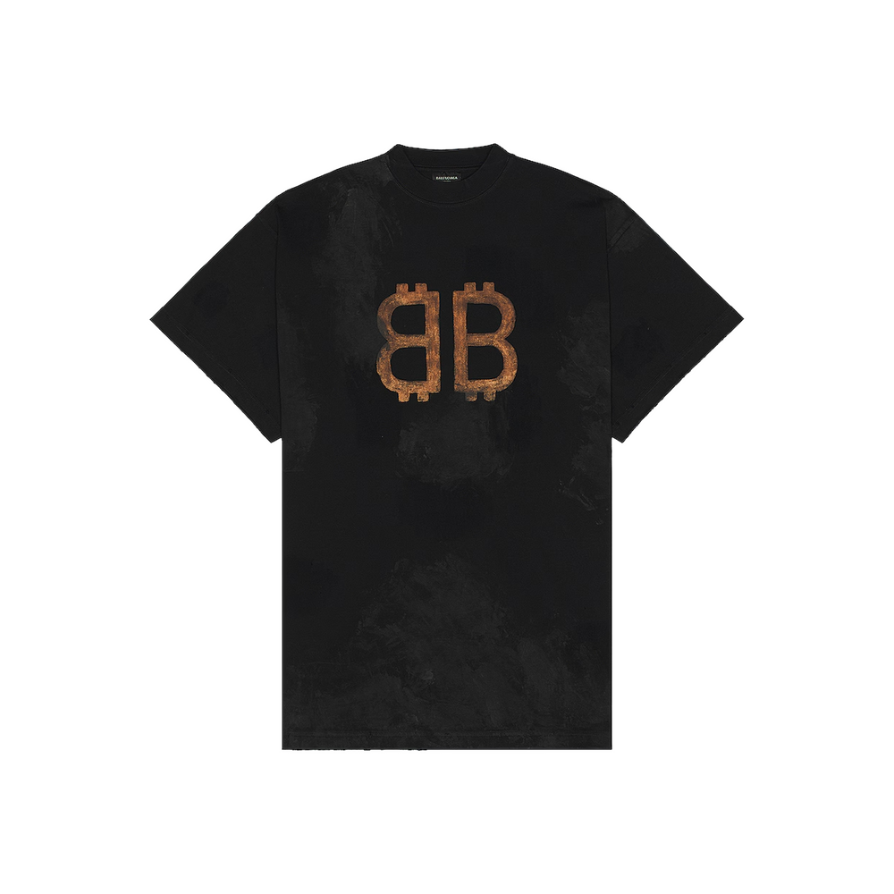 BALENCIAGA Crypto Oversized Tee Washed Black (FW23)
