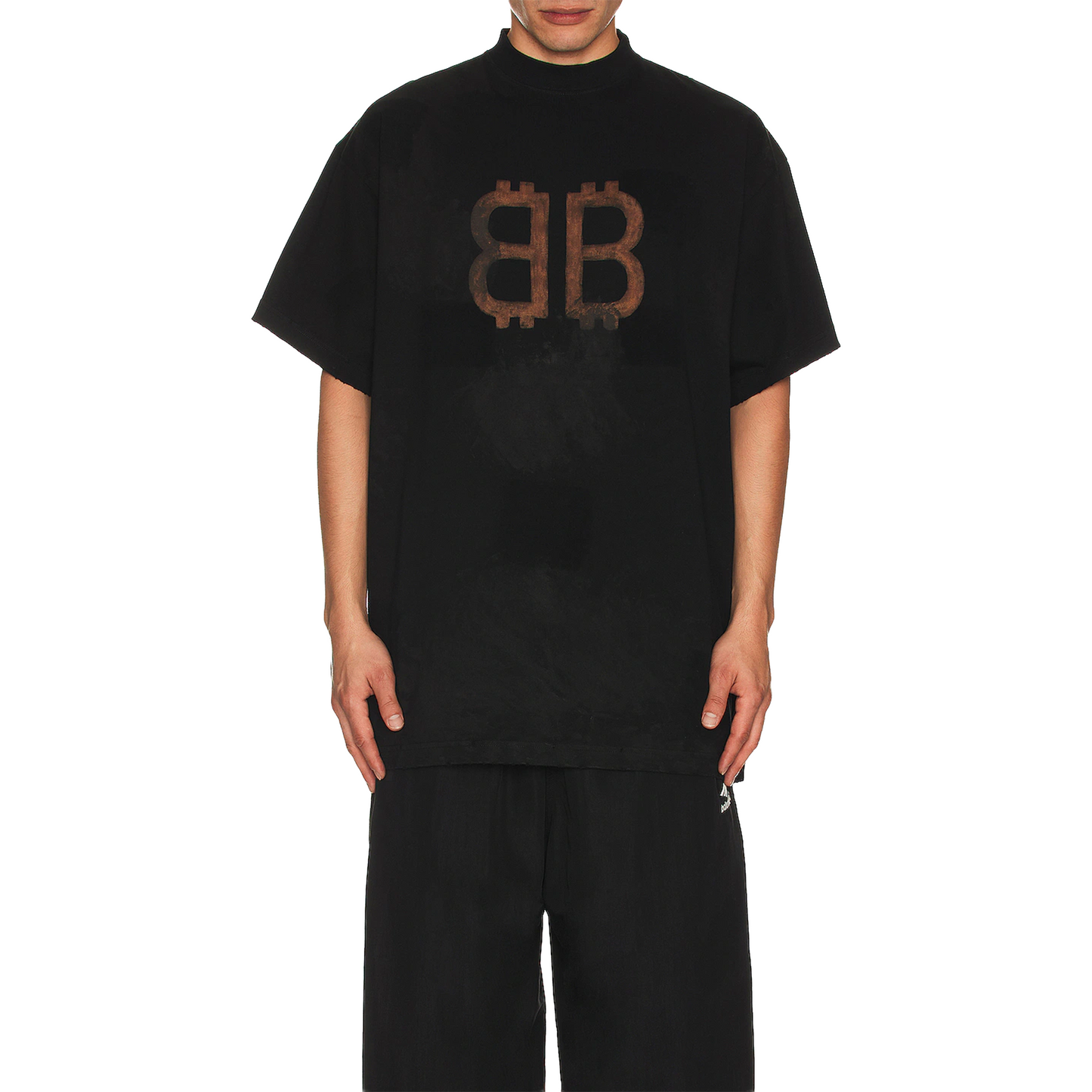 BALENCIAGA Crypto Oversized Tee Washed Black (FW23)