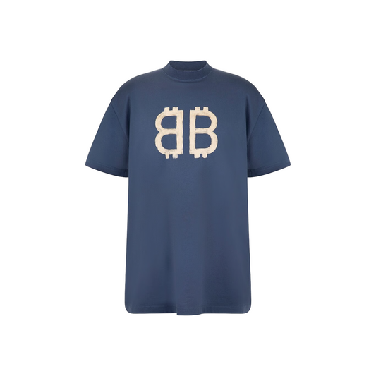 BALENCIAGA Crypto Oversized Tee Washed Blue (FW23)