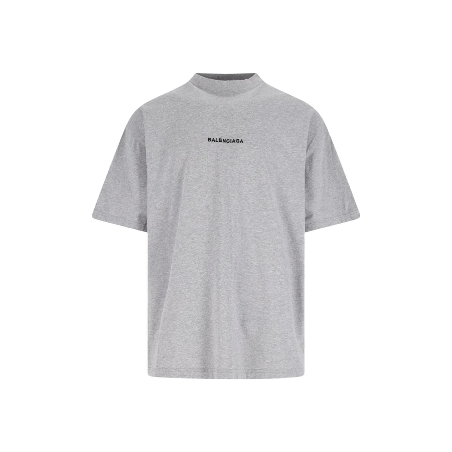 BALENCIAGA Embroidered Logo Oversized Fit Half Sleeve Tee Grey (SS25)