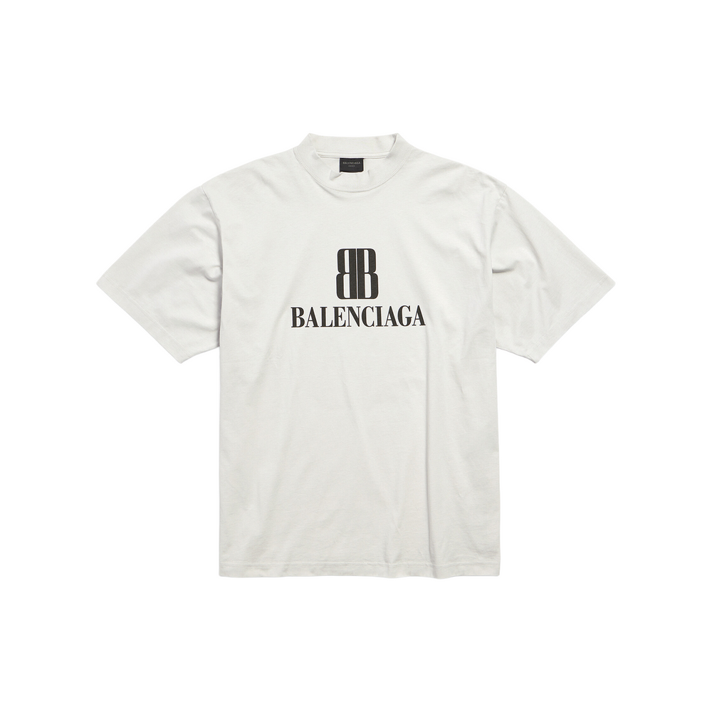 BALENCIAGA Nano BB Medium Fit Tee Dirty White (SS24)