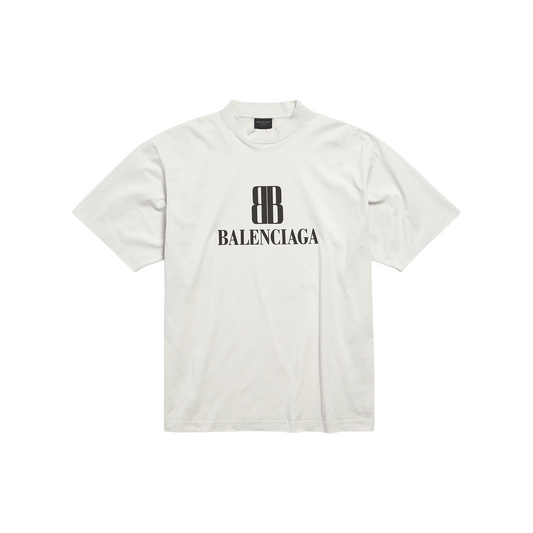 BALENCIAGA Nano BB Medium Fit Tee Dirty White (SS24)
