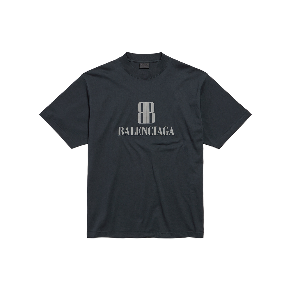 BALENCIAGA Nano BB Medium Fit Tee Faded Black (SS24)