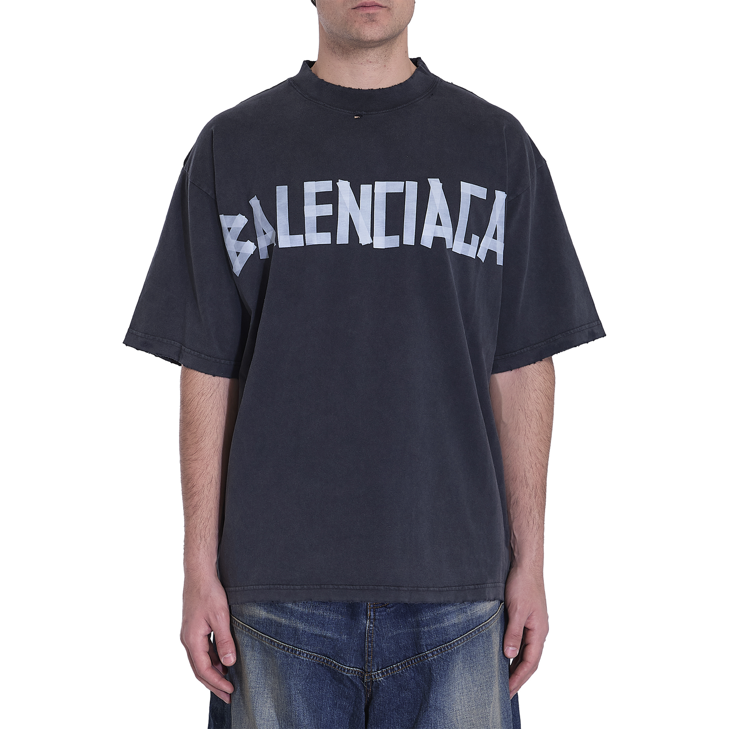 BALENCIAGA New Tape Type TR Medium Fit Tee Black Faded (SS24)