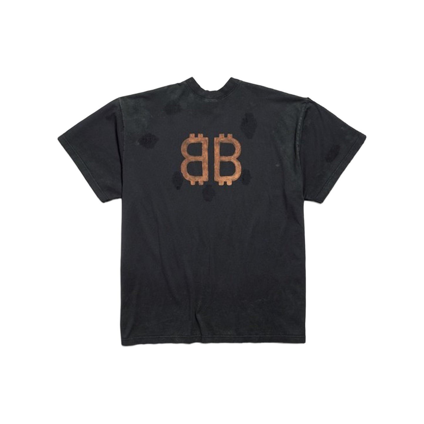 BALENCIAGA Paris Moon Double Front Oversized Tee Black (FW24)
