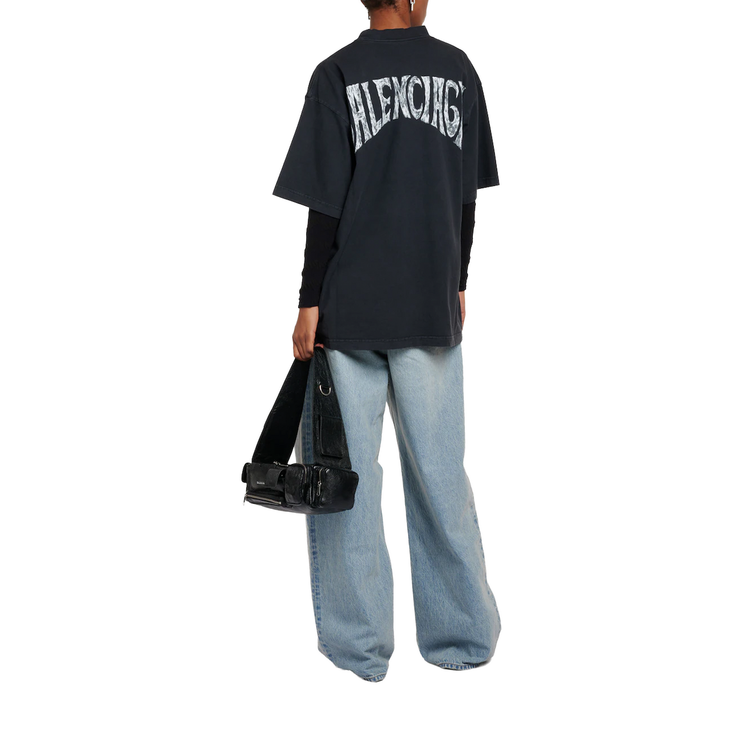 BALENCIAGA Paris Tropical Medium Fit Tee Black (SS25)