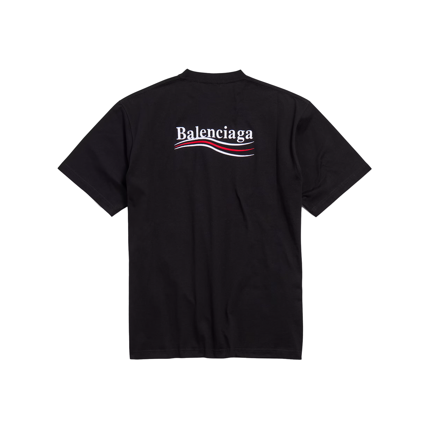 BALENCIAGA Political Campaign Embroidered Large Fit Tee Black (SS25)