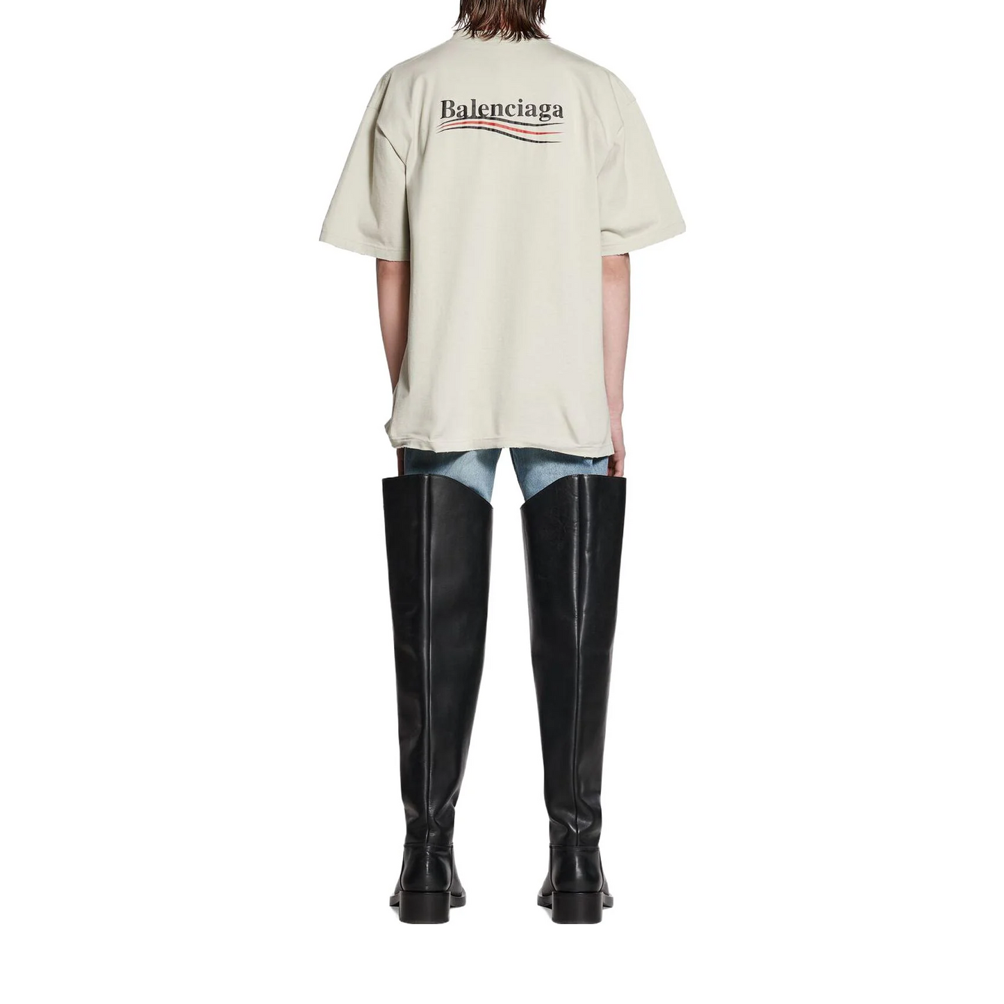 BALENCIAGA Political Campaign Large Fit Tee Beige (FW23)