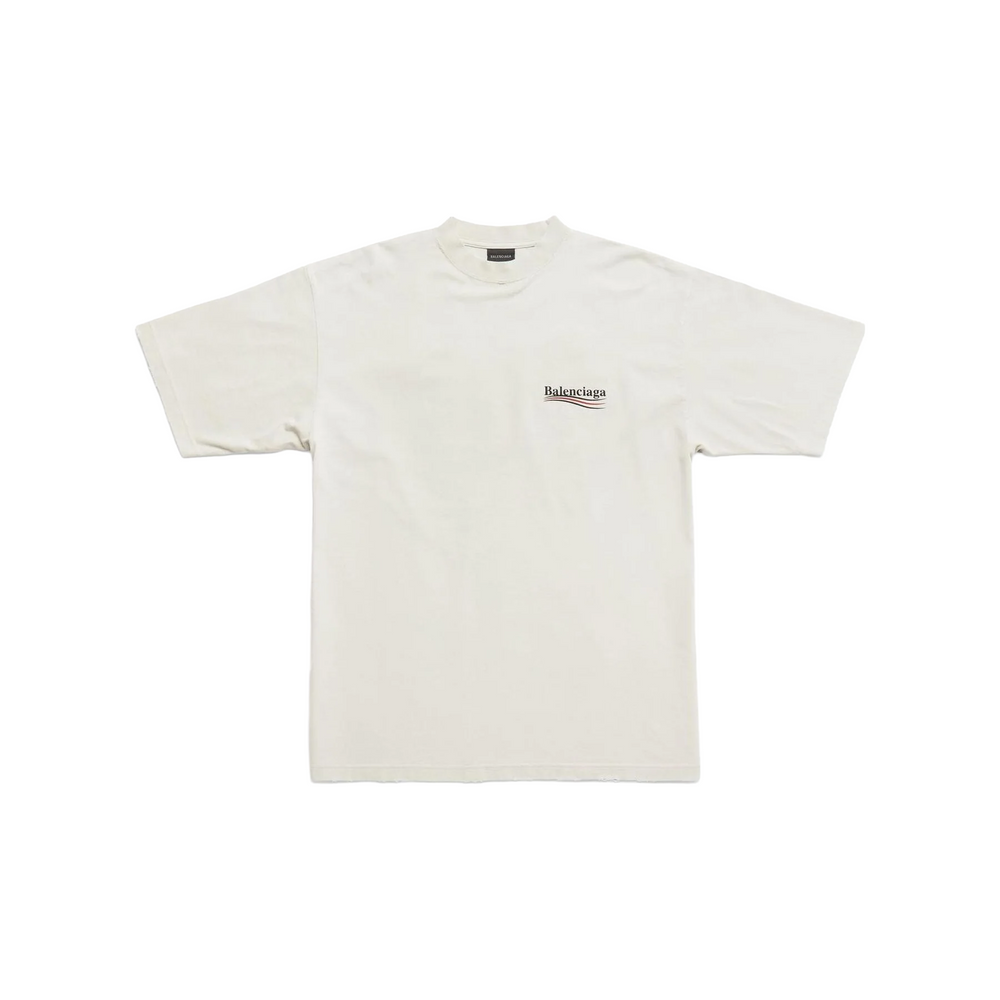 BALENCIAGA Political Campaign Large Fit Tee Beige (FW23)