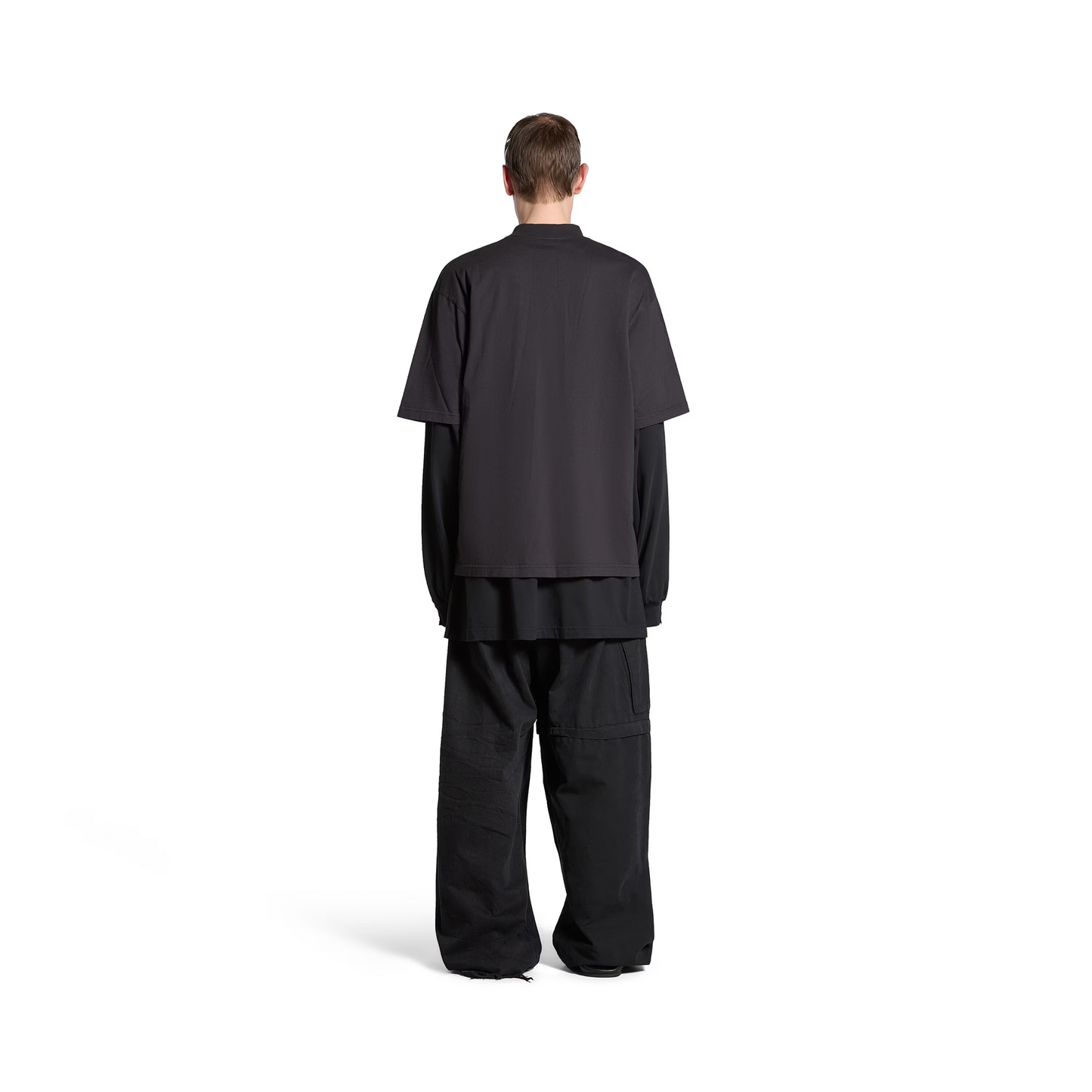 BALENCIAGA Political Stencil Medium Fit Tee Black/White (SS25)