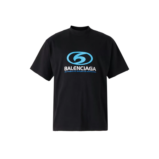 BALENCIAGA Surfer Medium Fit Tee Black/Blue (SS25)