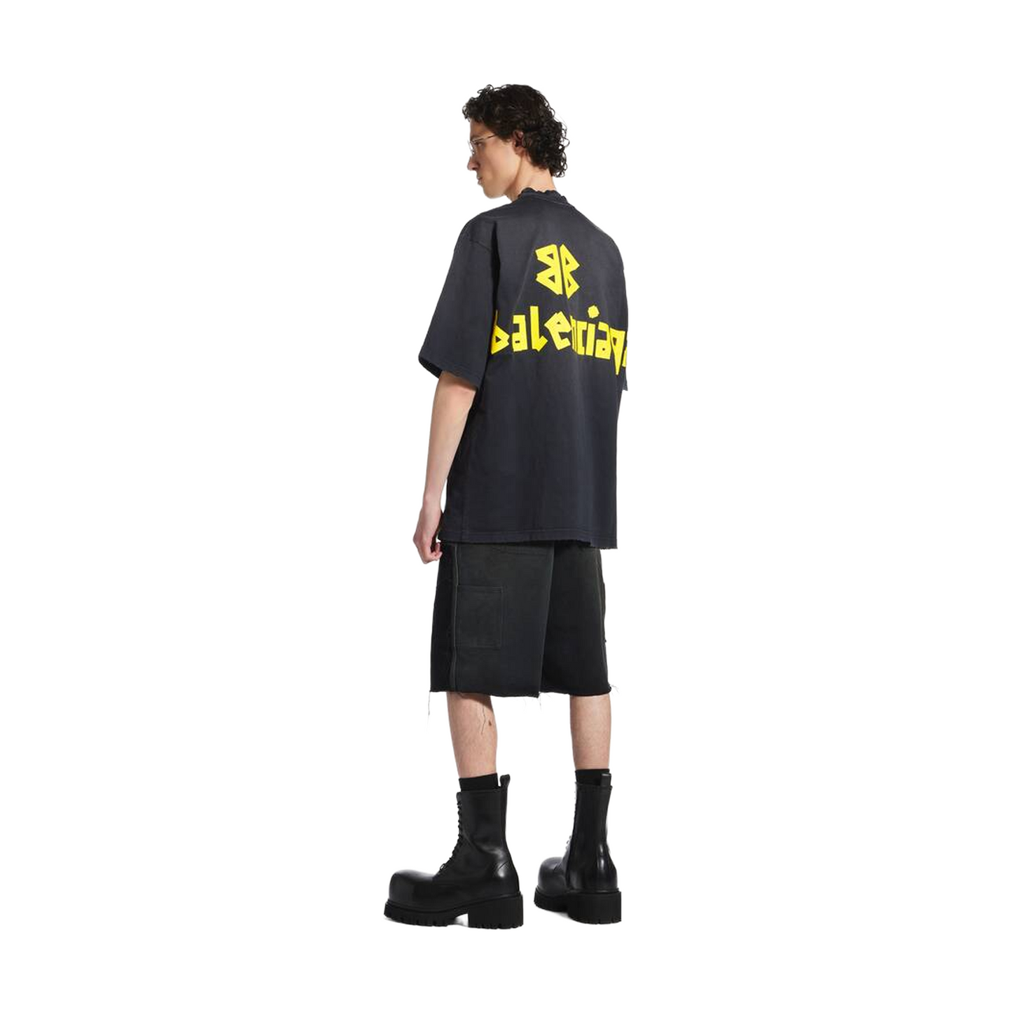 BALENCIAGA Tape Type Medium Fit Tee Black Faded (SS25)