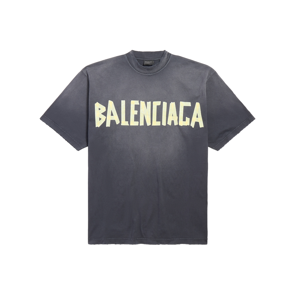 BALENCIAGA Tape Type Medium Fit Tee Black Faded (SS25)