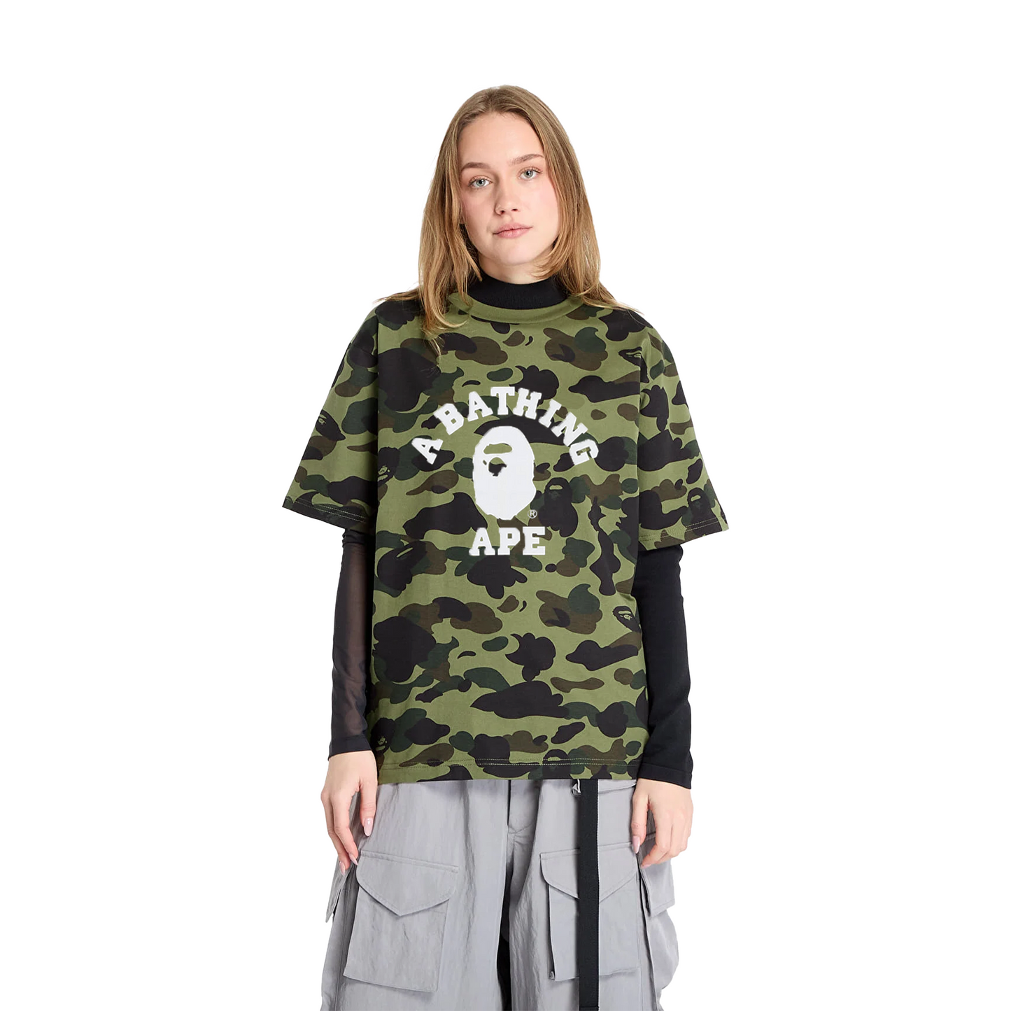 BAPE 1st Camo College Tee Green (SS21)