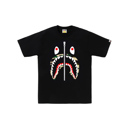 BAPE 1st Camo Shark Tee Black/Yellow (SS18)