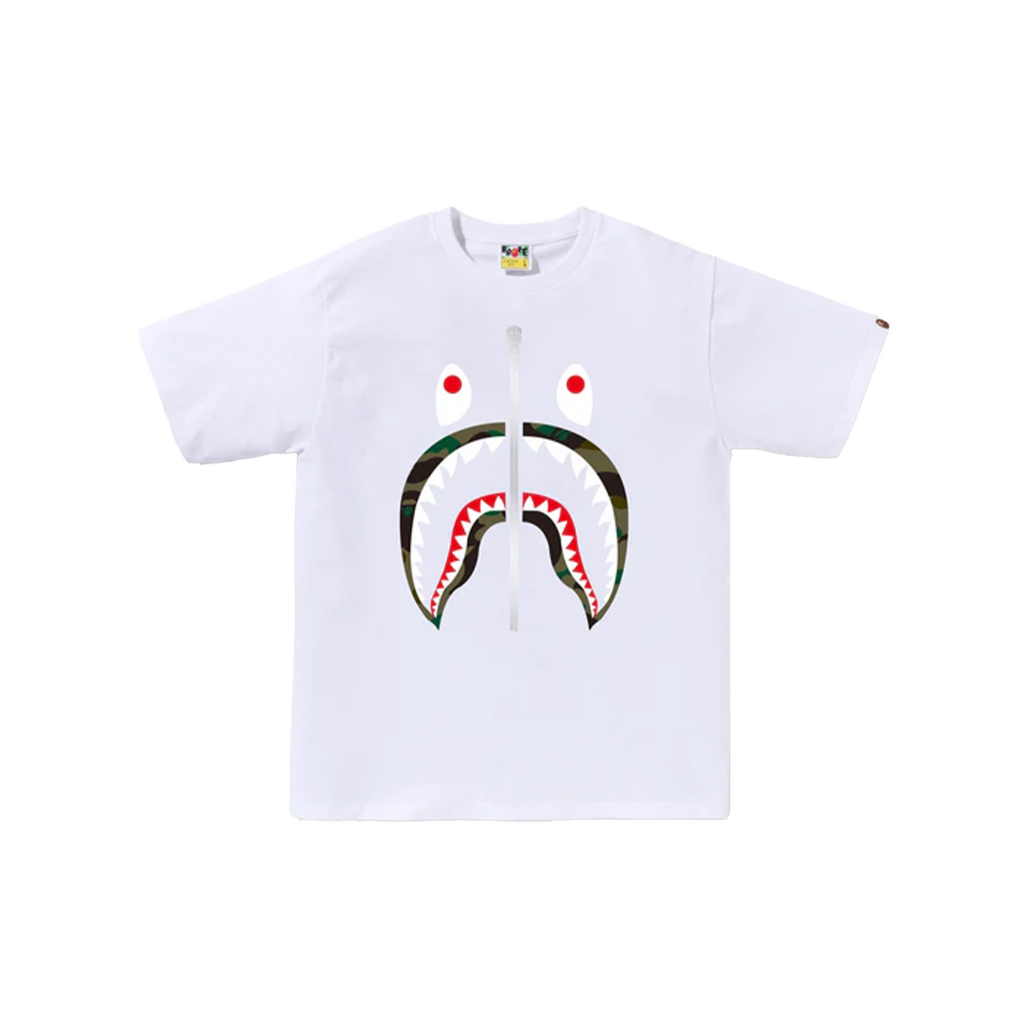 BAPE 1st Camo Shark Tee White/Green (SS22)