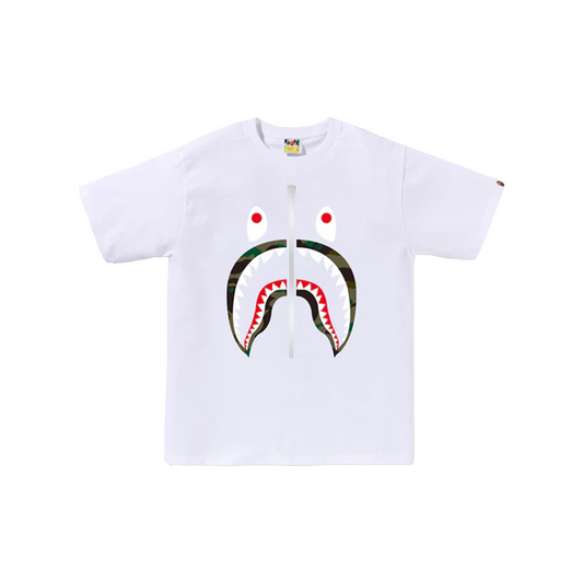 BAPE 1st Camo Shark Tee White/Green (SS22)