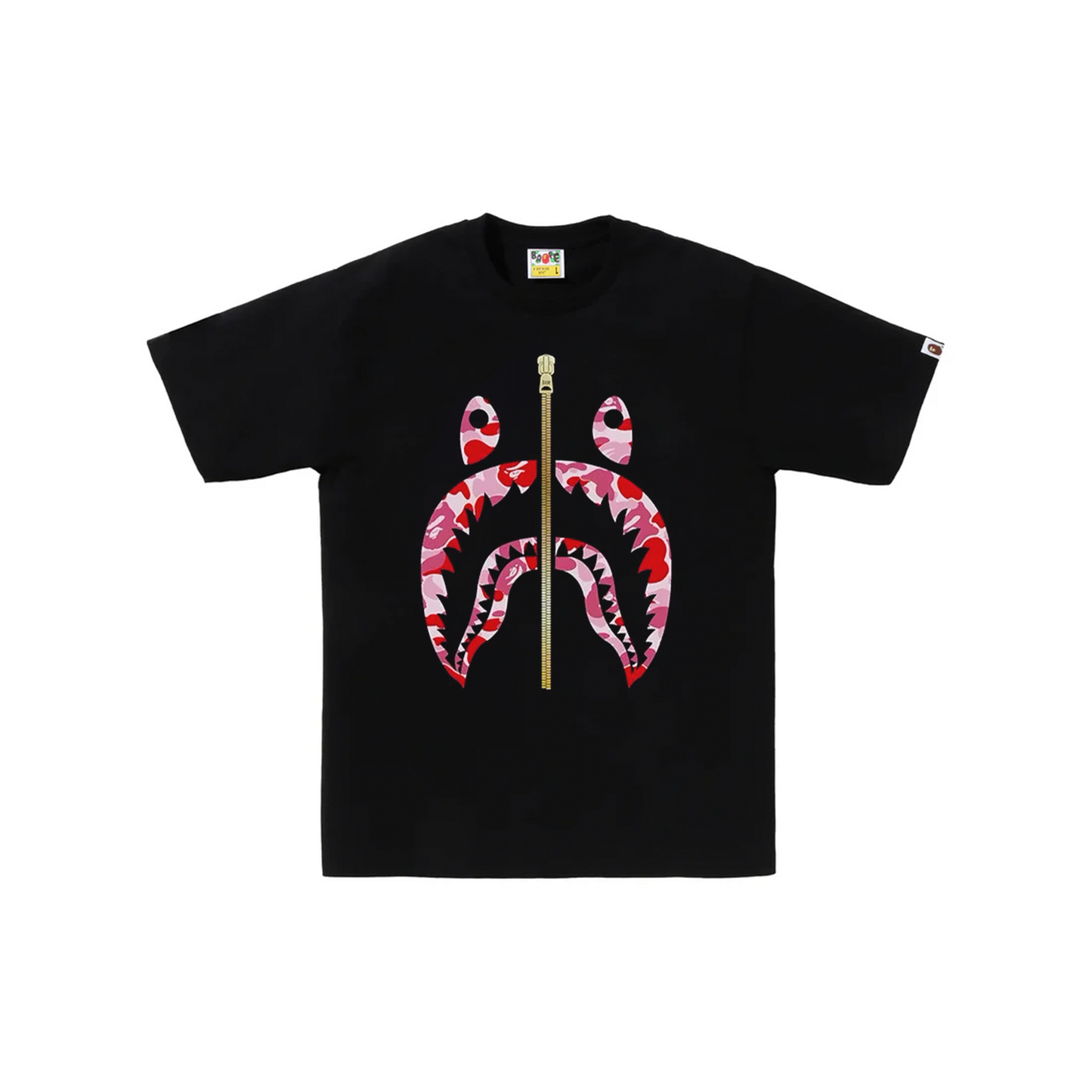 BAPE ABC Camo Shark Tee Black/Pink (SS22)