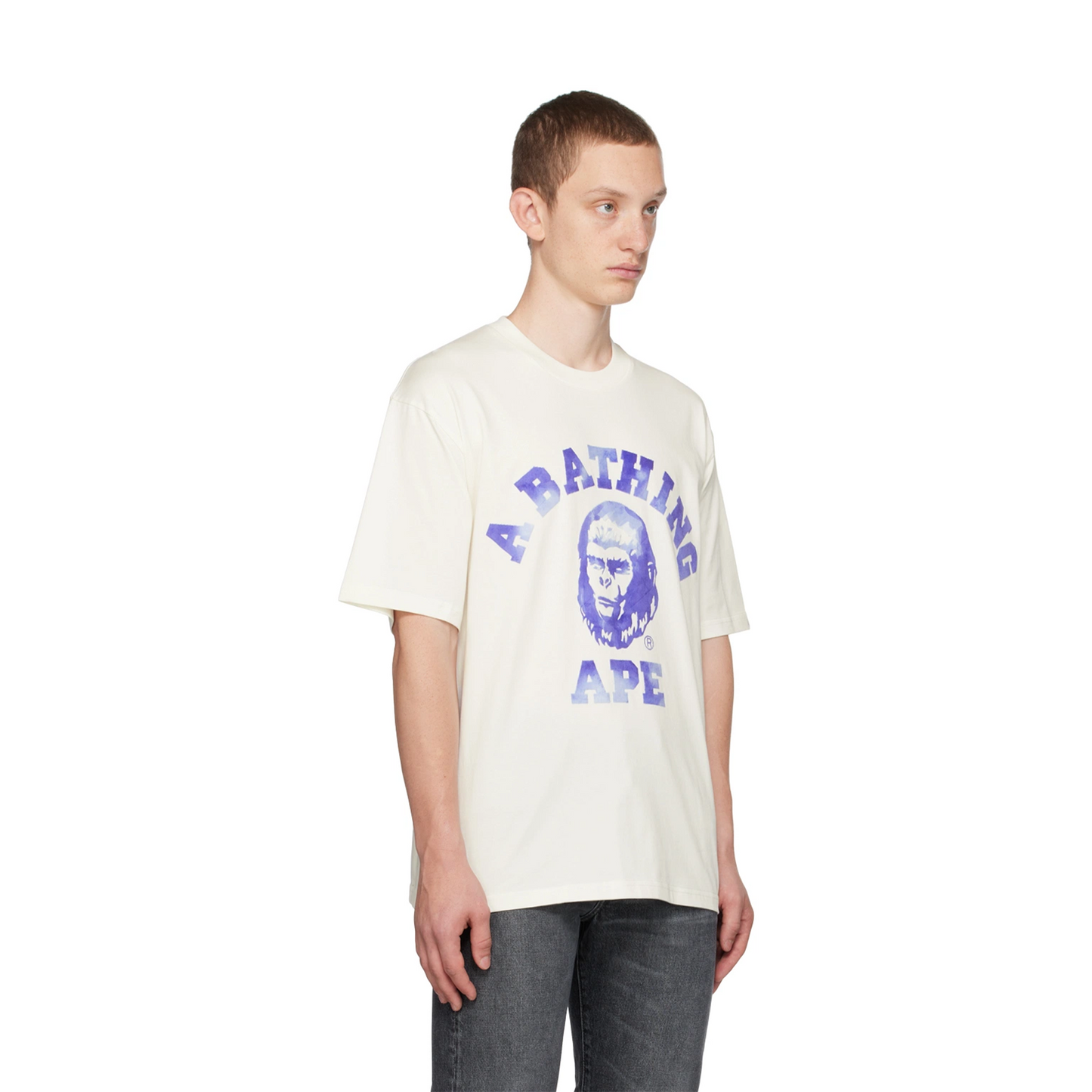 BAPE College Graphic Tee White/Blue (FW23)