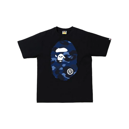 BAPE Colour Camo Big Ape Head Tee Black/Navy (SS23)