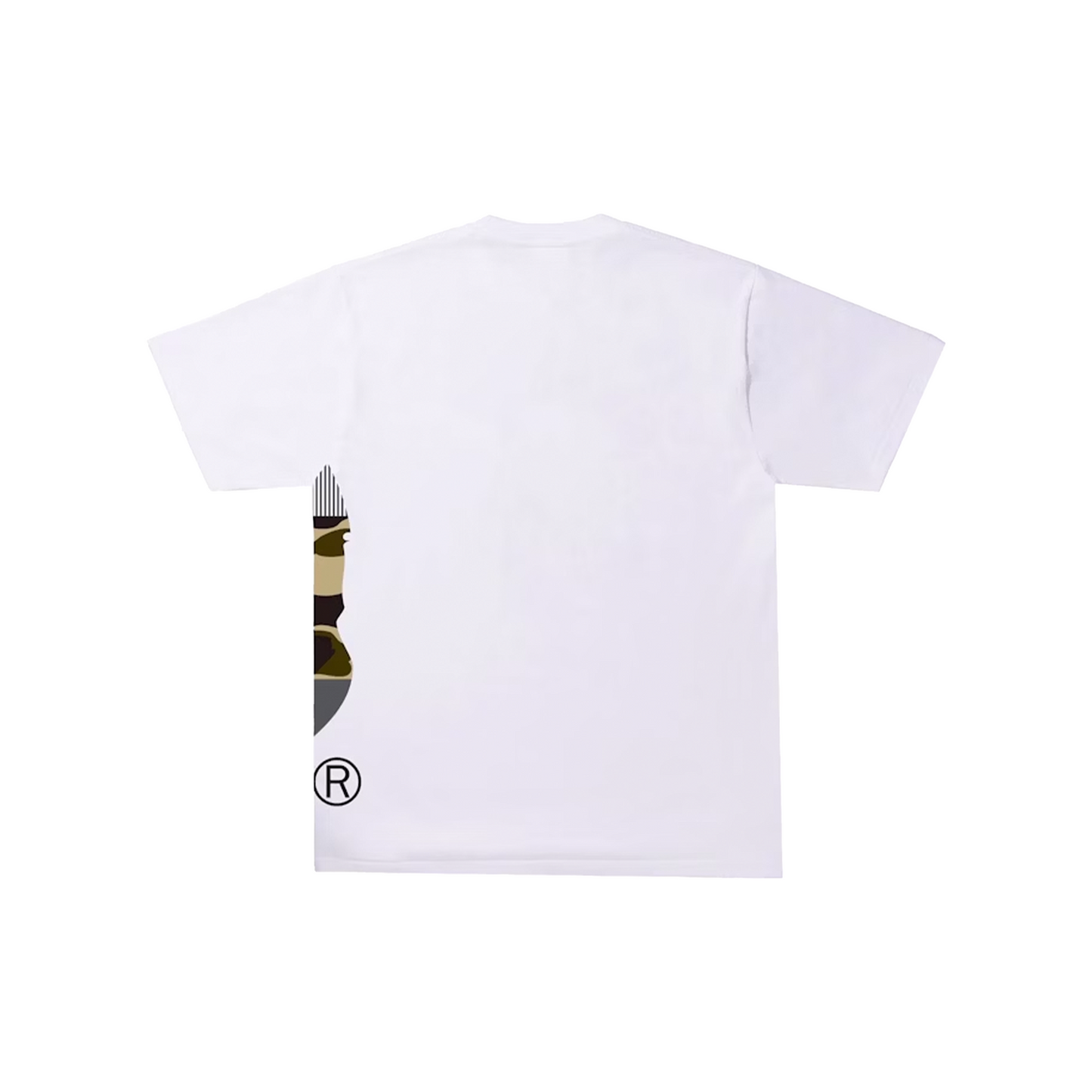 BAPE Military Crazy Side Big Ape Head Tee White (SS22)