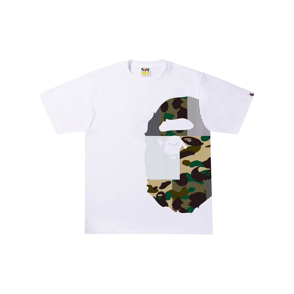 BAPE Military Crazy Side Big Ape Head Tee White (SS22)