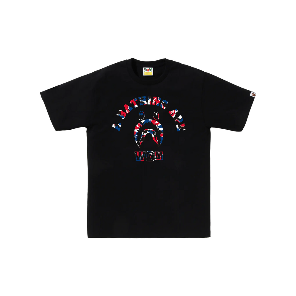 BAPE STORE® London Shark College Tee Black (FW24)