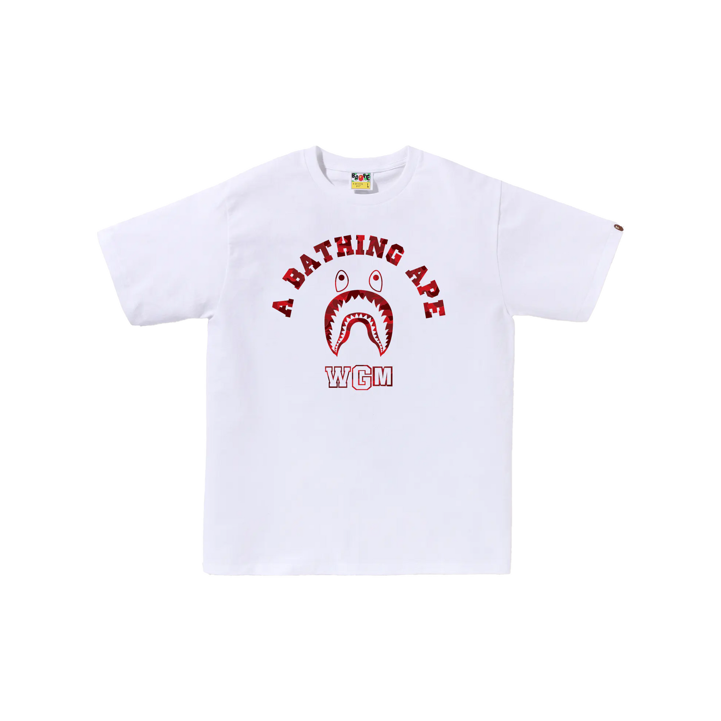 BAPE STORE® Rakuten Fashion Shark College Tee White (FW24)