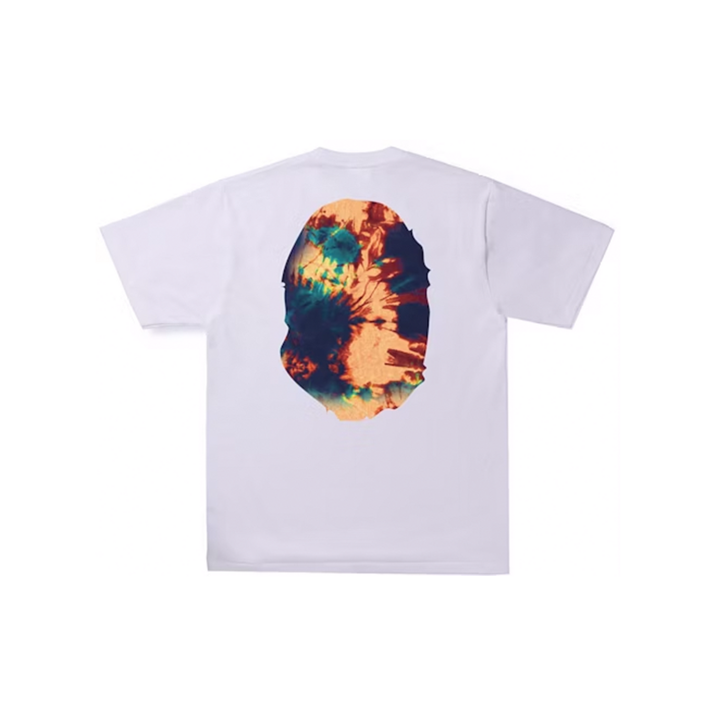 BAPE Tie Dye Big Ape Head Tee White/Navy (FW21)