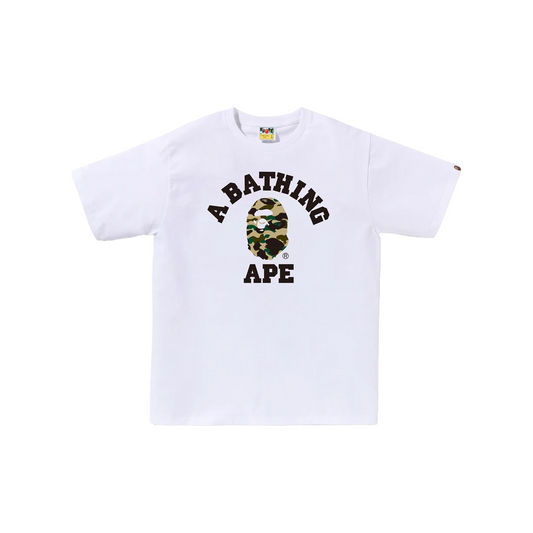 BAPE® 1st Camo College Tee White/Yellow (FW23)