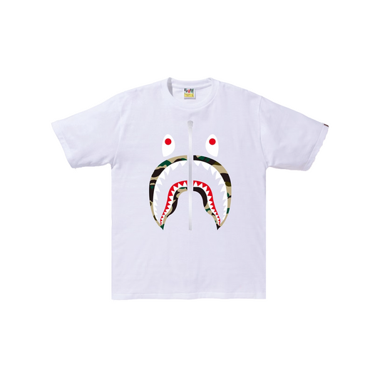 BAPE® 1st Camo Shark Tee White/Yellow (FW19)