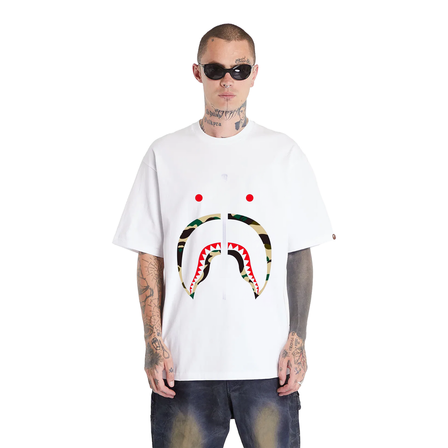 BAPE® 1st Camo Shark Tee White/Yellow (FW19)