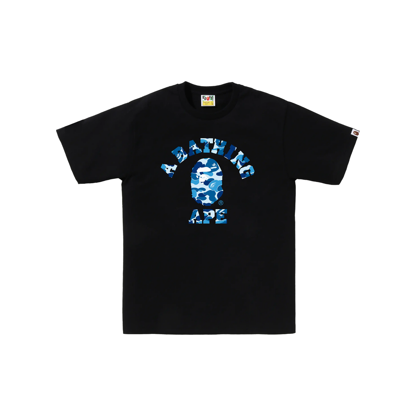 BAPE® ABC Camo College Tee Black/Blue (SS21)