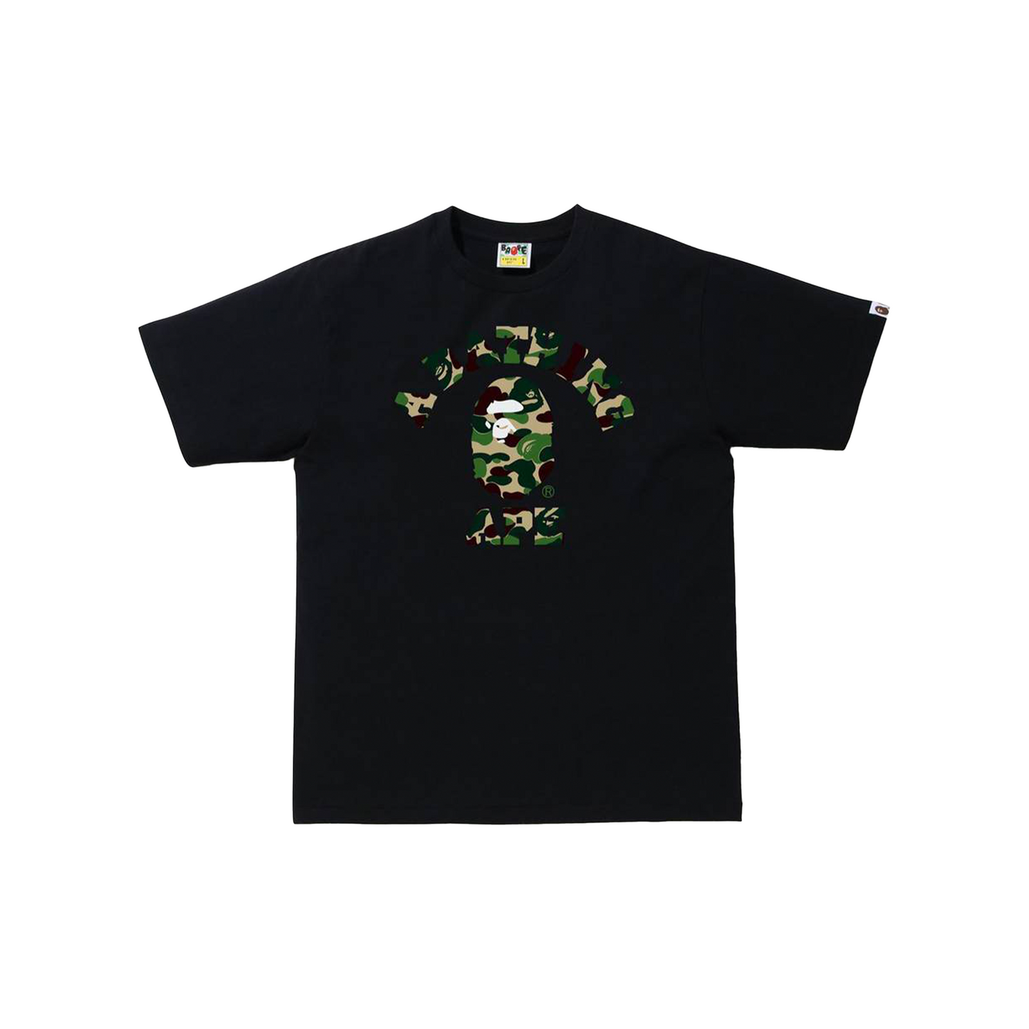 BAPE® ABC Camo College Tee Black/Green (SS21)